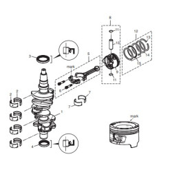 JEU DE SEGMENTS DE PISTON MFS 40A/50A