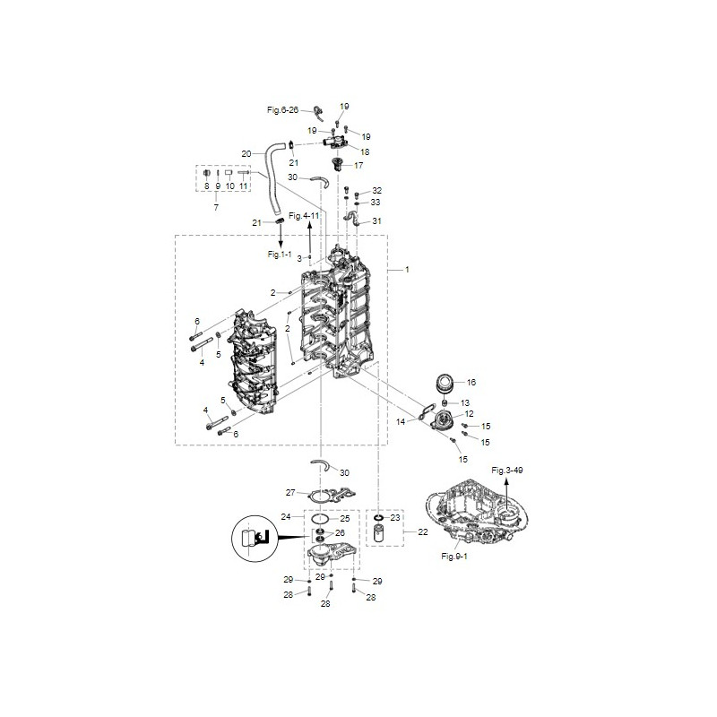 JOINT DE CULASSE DE CARTER MFS75/90/100/115/140A