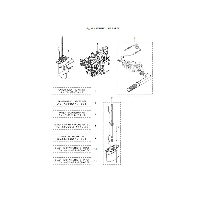 JEU DE JOINTS DE TÊTE MOTRICE M9.8B