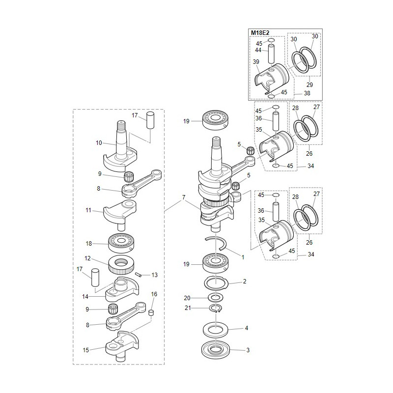 JEU DE SEGMENTS DE PISTON (0.5 O/S)