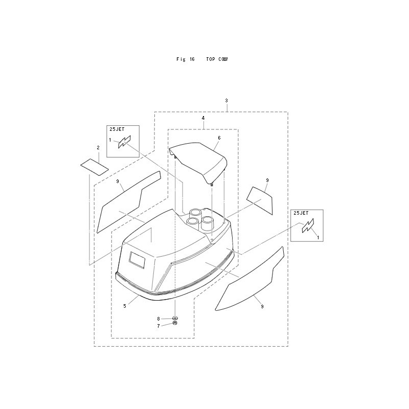 JOINT DE CAPOT SUPERIEUR