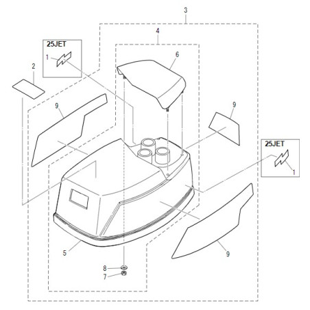 SOUS-ENSEMBLE DE CAPOT SUPÉRIEUR