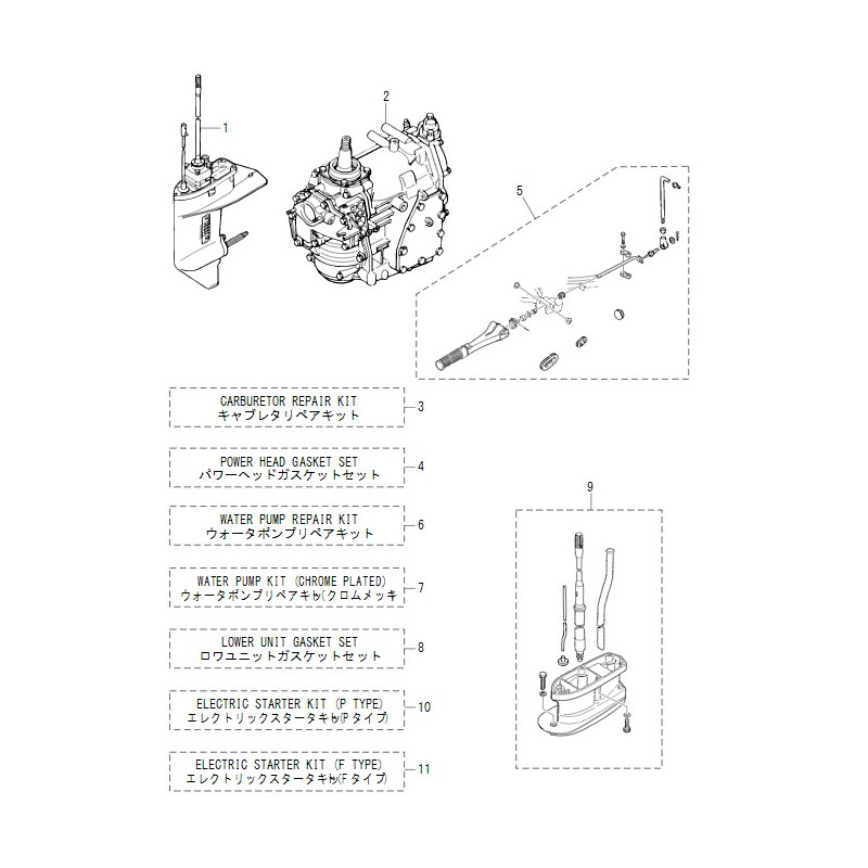 JEU DE JOINTS DE L'UNITÉ INFÉRIEURE