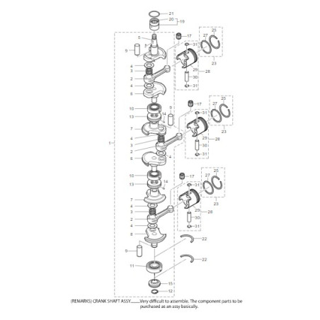 JEU DE SEGMENTS DE PISTON 0.5