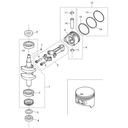 JEU DE SEGMENTS DE PISTON